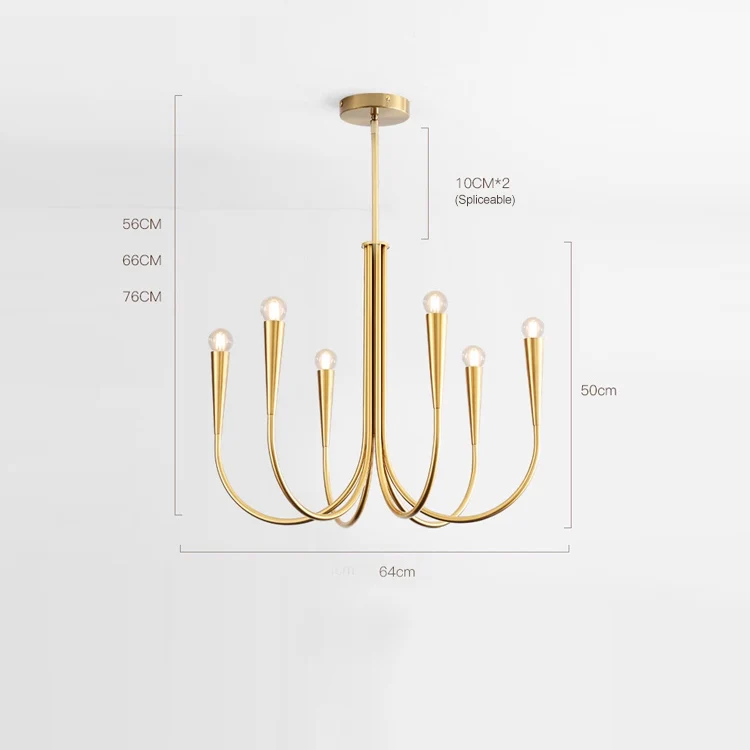 Franse vintage LED-plafondkroonluchter Lamp Design Art Kaarsen Hoogwaardige hanglamp Woondecoratie Eetkamer Woonkamer Teller