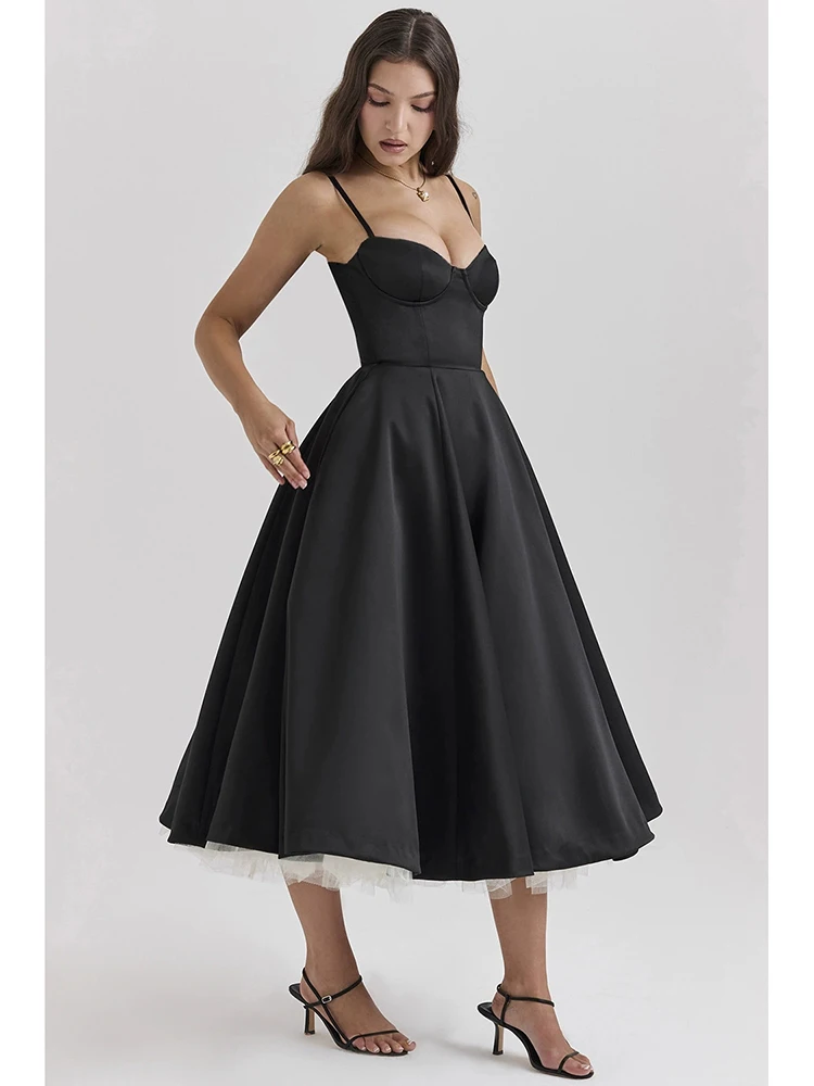 Elegante fora do ombro vestido feminino festa magro uma linha sólida grande balanço vestidos nova primavera verão moda sexy sem costas senhora vestidos