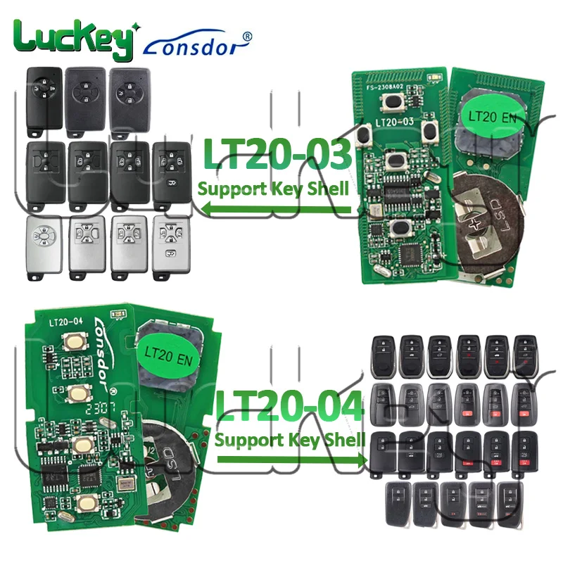 Lonsdor LT20 Series Universal Smart Car Key PCB Generate 8A 4D For Toyota LT20-01-10 for Lexus fit Subaru Car Key Circuit Board