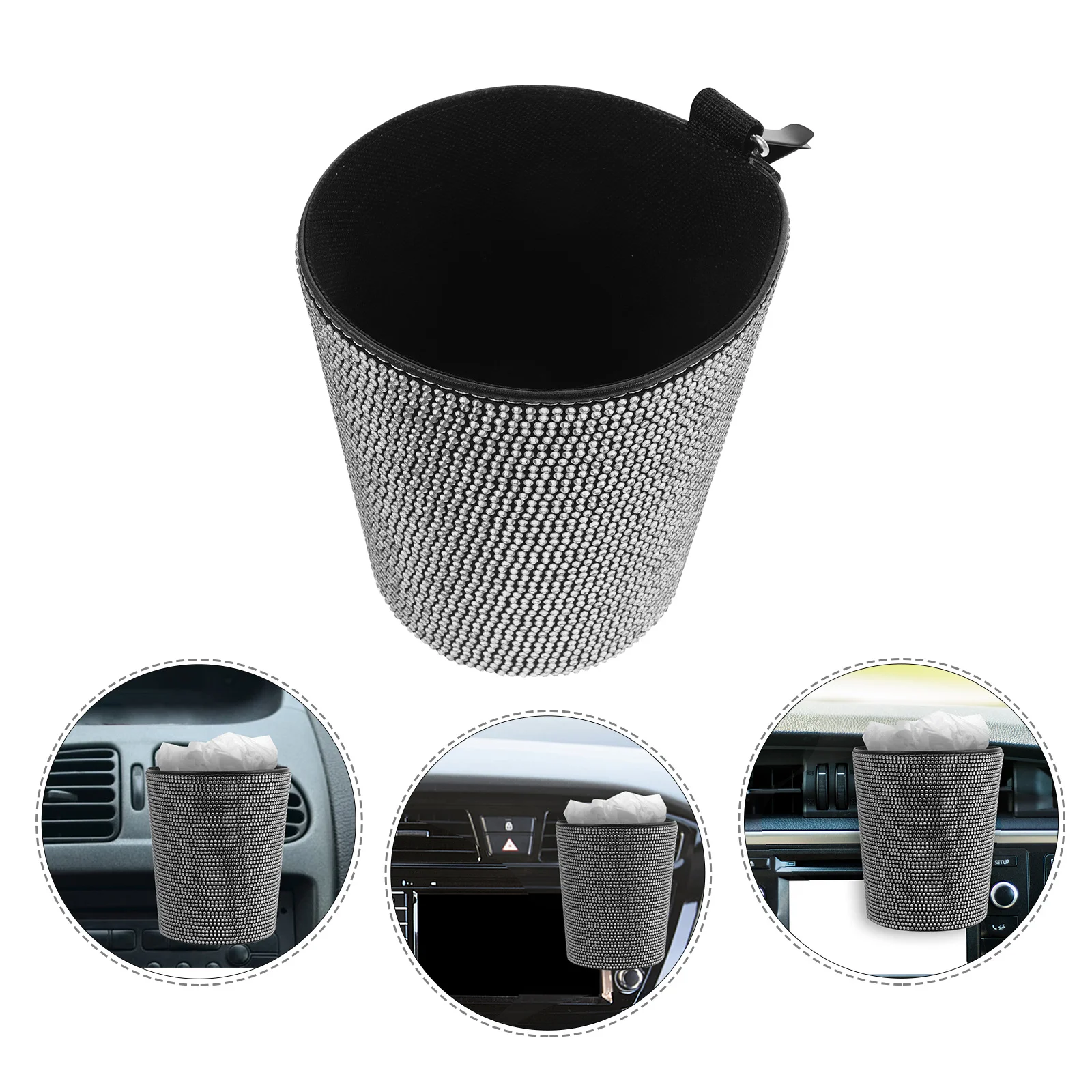 

Car Trash Can Portable and Small Car Air Vent Garbage Can for Convenient Use and Storage of Small Items Automotive Garbage Cans