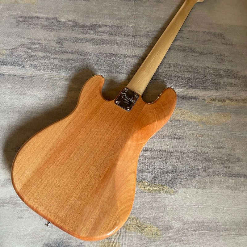 Clear Natural Solid Wood PB Bass Guitar Two Split Humbucker Pickups Classic Precision Shape For Jazz Funk Band Performance view 5