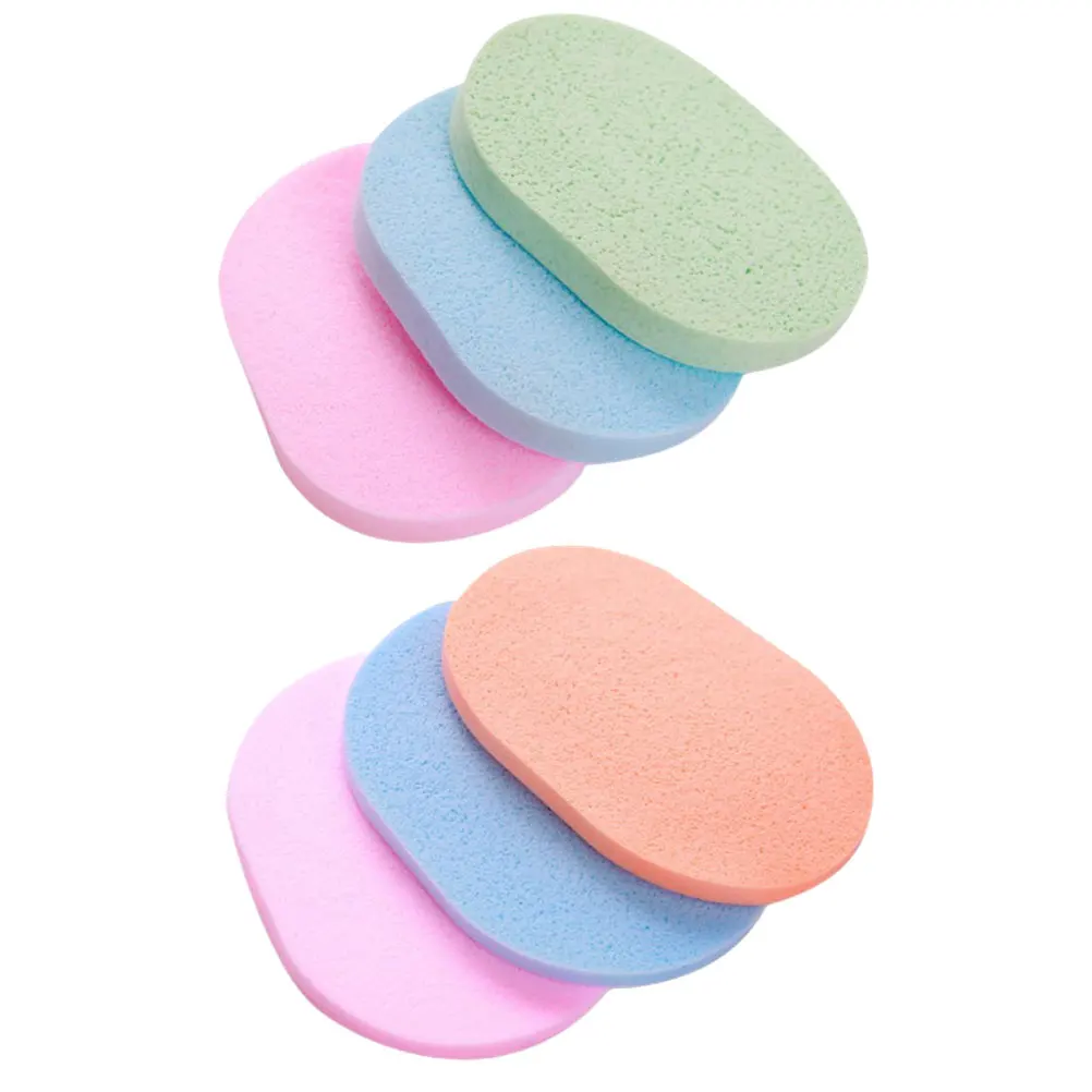 

6pcs Facial Cleaning Puff Reusable Compression Sponge Travel Portable PVA Makeup Remover Scrubber Exfoliating Washer