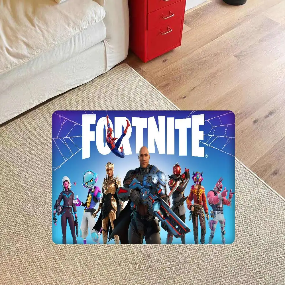 سجادة أرضية من Game F-Fortnite لتزيين غرفة الأطفال وغرفة النوم والشرفة ومضادة للانزلاق وبساط ترحيب لغرفة المعيشة