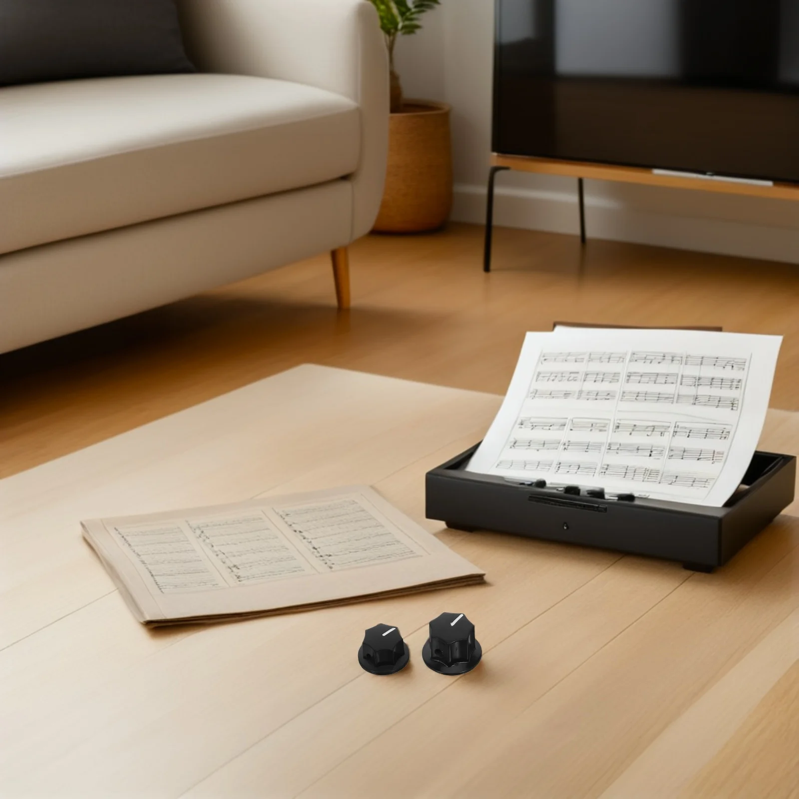 

5pcs Metal Guitar Knobs Electric Bass Amplifier Replacement Brass Control Tone Volume Pedal Button Caps Accessories Durable