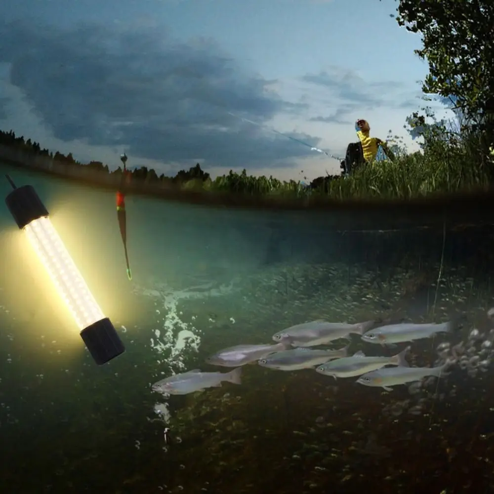 Luz de pesca de 126LED, 12V, resistente al agua, atrae gambas, luz LED subacuática, blanco, verde, azul, lámpara buscador de señuelos superbrillante