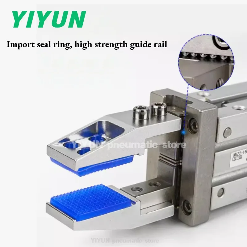 MHZ2 Finger Cylinder Parallel Clamp Claw Fixture Chuck 10/16/20/25D Bracket Extended Internal Support Bracket Fixture
