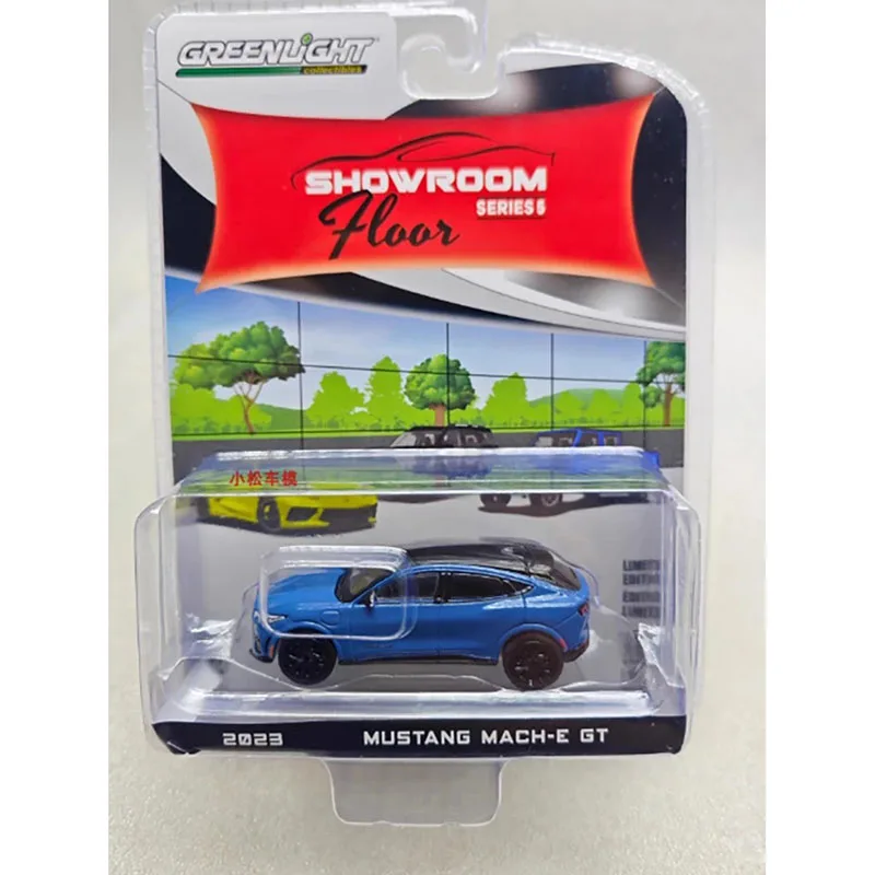 Greenlight Alloy 1:64 Scale 2023 Mustang Mach-E GT Blue Car Model Classics Adult Souvenir Gift Static Display