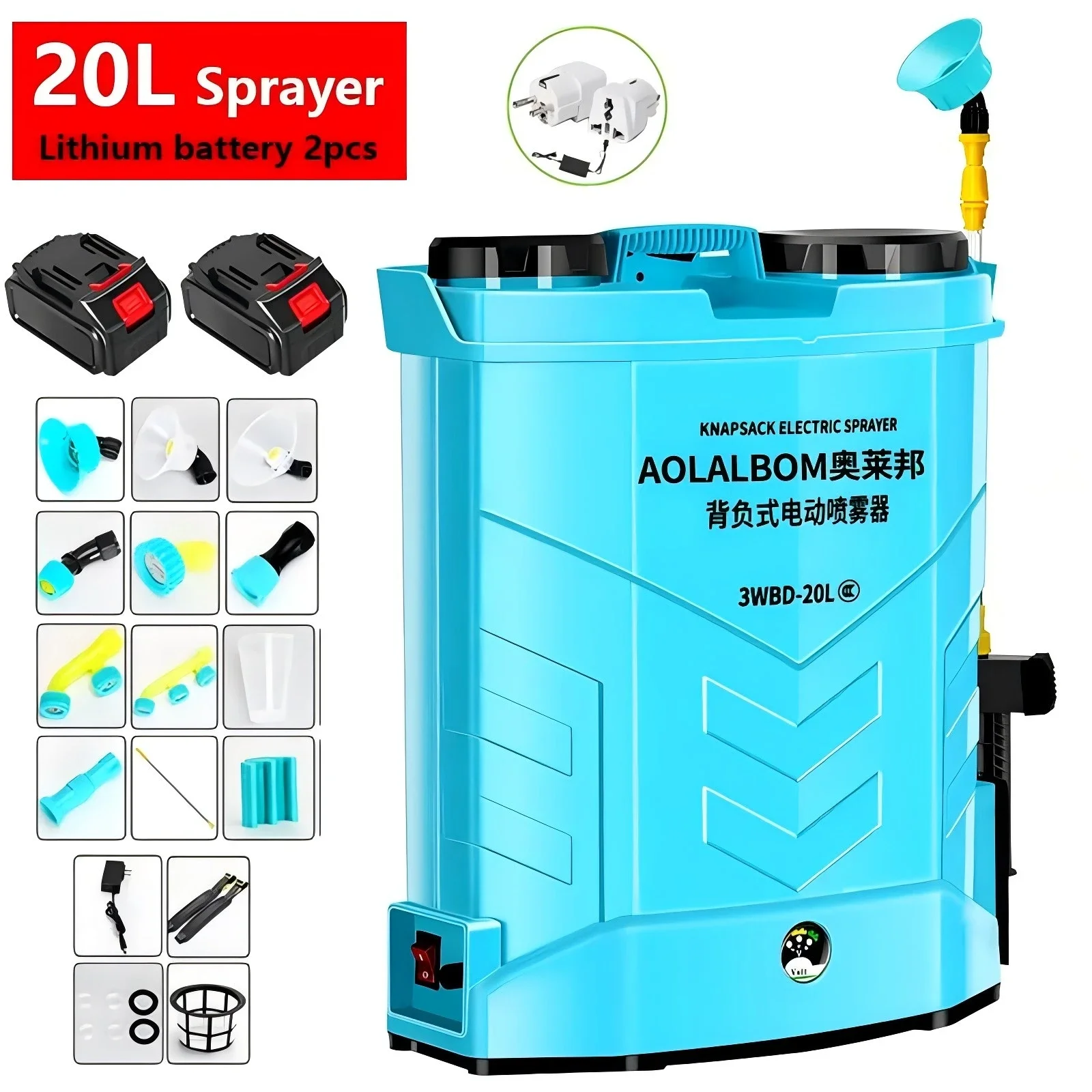 

Spraying Machine Knapsack Lithium Battery Spraying Agricultural Electric Sprayer Charging High Pressure Disinfection Pesticide