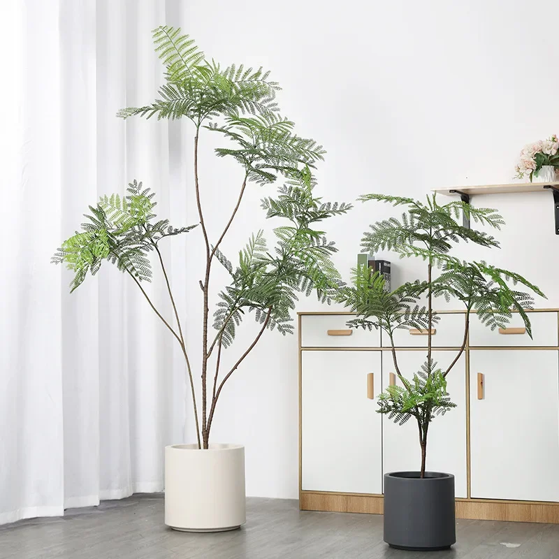 Simulation green plants high-end light luxury jacaranda fake tree interior decoration simulation large plant living room