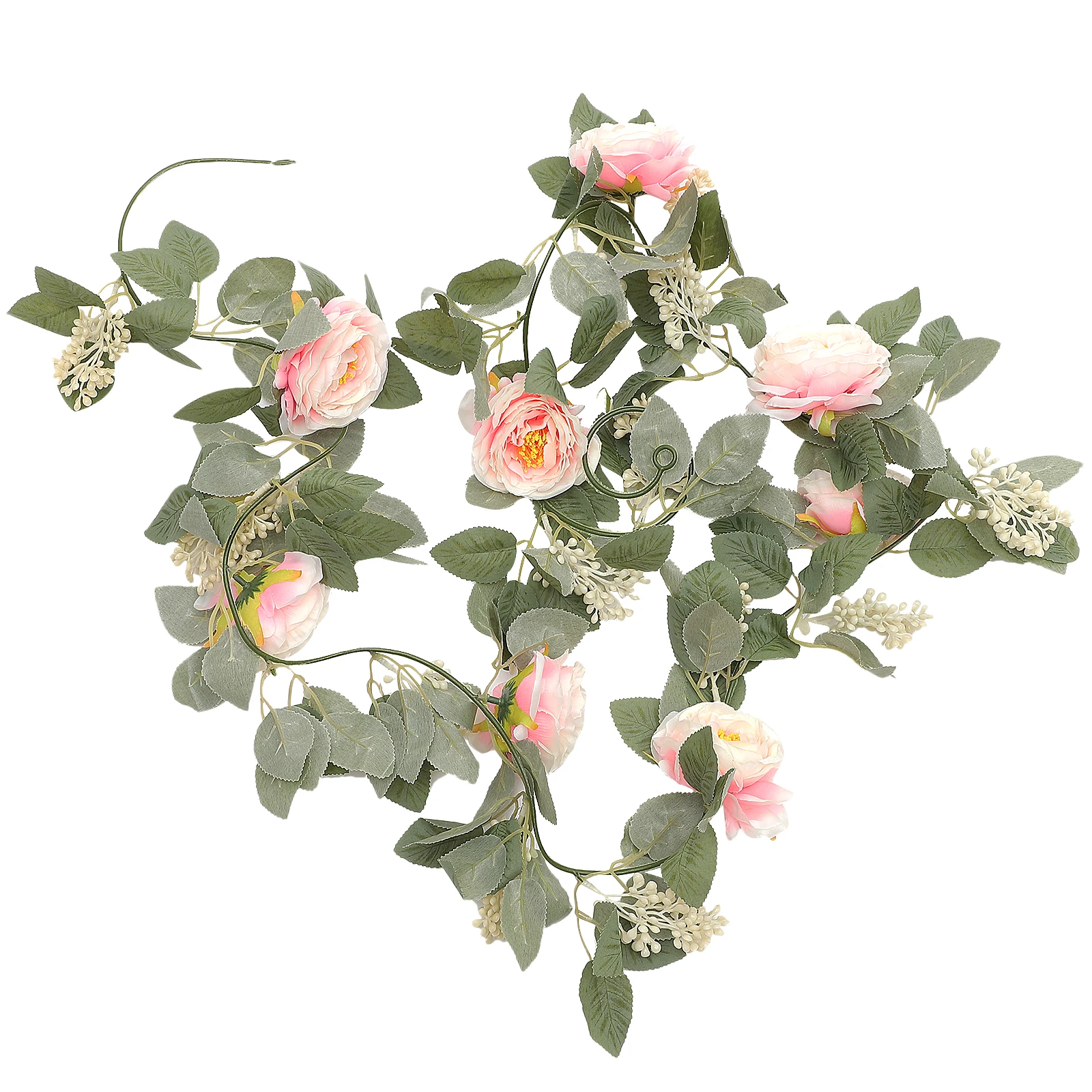 

Artificial Rose Plastic Pink Bedroom Flowers Faux Home Wall Flower Room Decor Flower Vines Decor Room