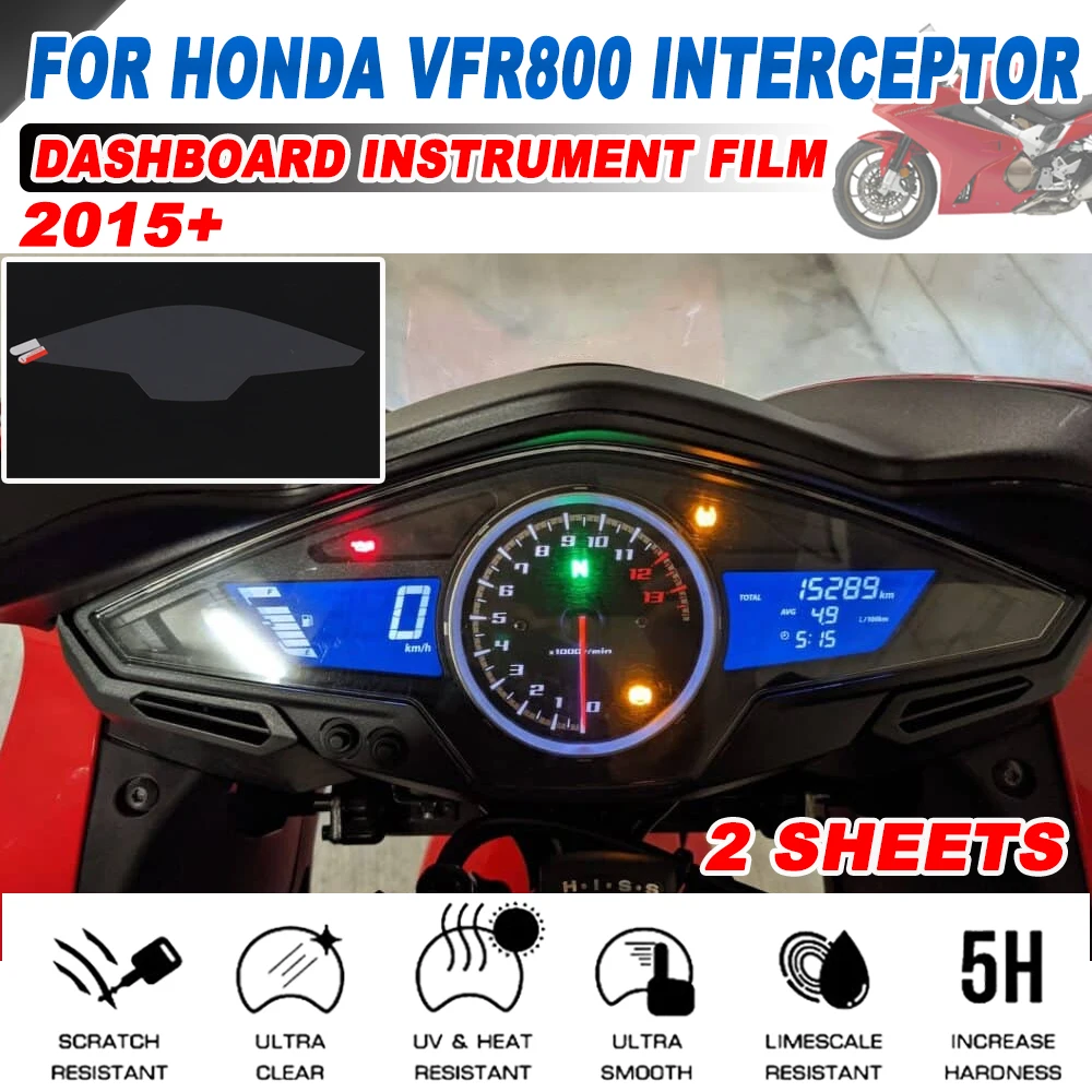 For HONDA VFR800F VFR 800F 800 F INTERCEPTOR Motorcycle Accessories Cluster Scratch Protection Film Dashboard Screen Protector