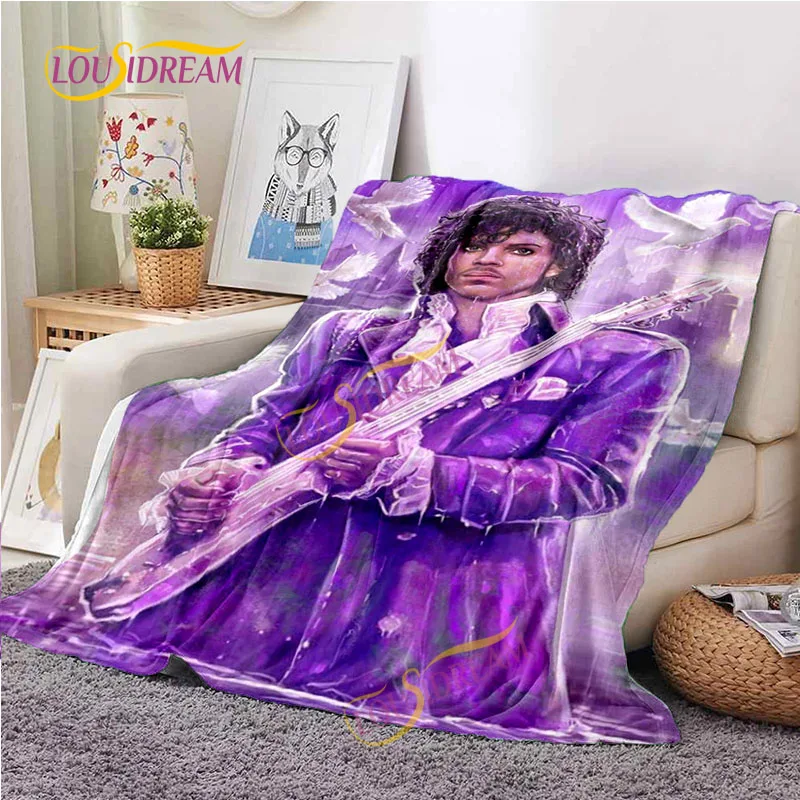 Fun Prince Rogers Nelson Print Fan Gift DIY Lightweight Four Seasons Soft Home Thin sofa cover Home office casual blanket