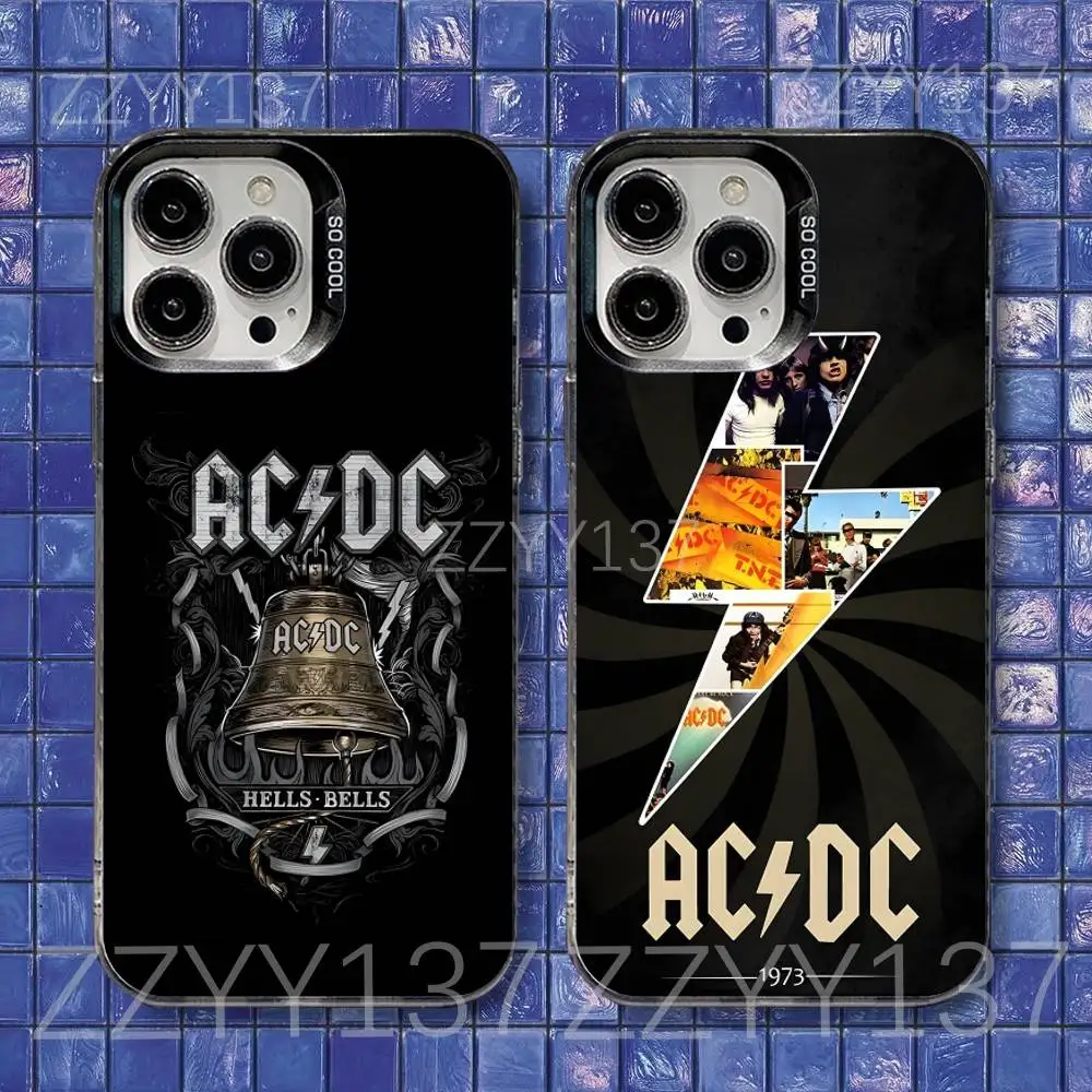 

A-ACDC Band Rock Phone Case For iPhone 16,15,14,13,12,11,8,7,Pro,Max,Plus,Mini,XS,SE Shockproof Matte Cover