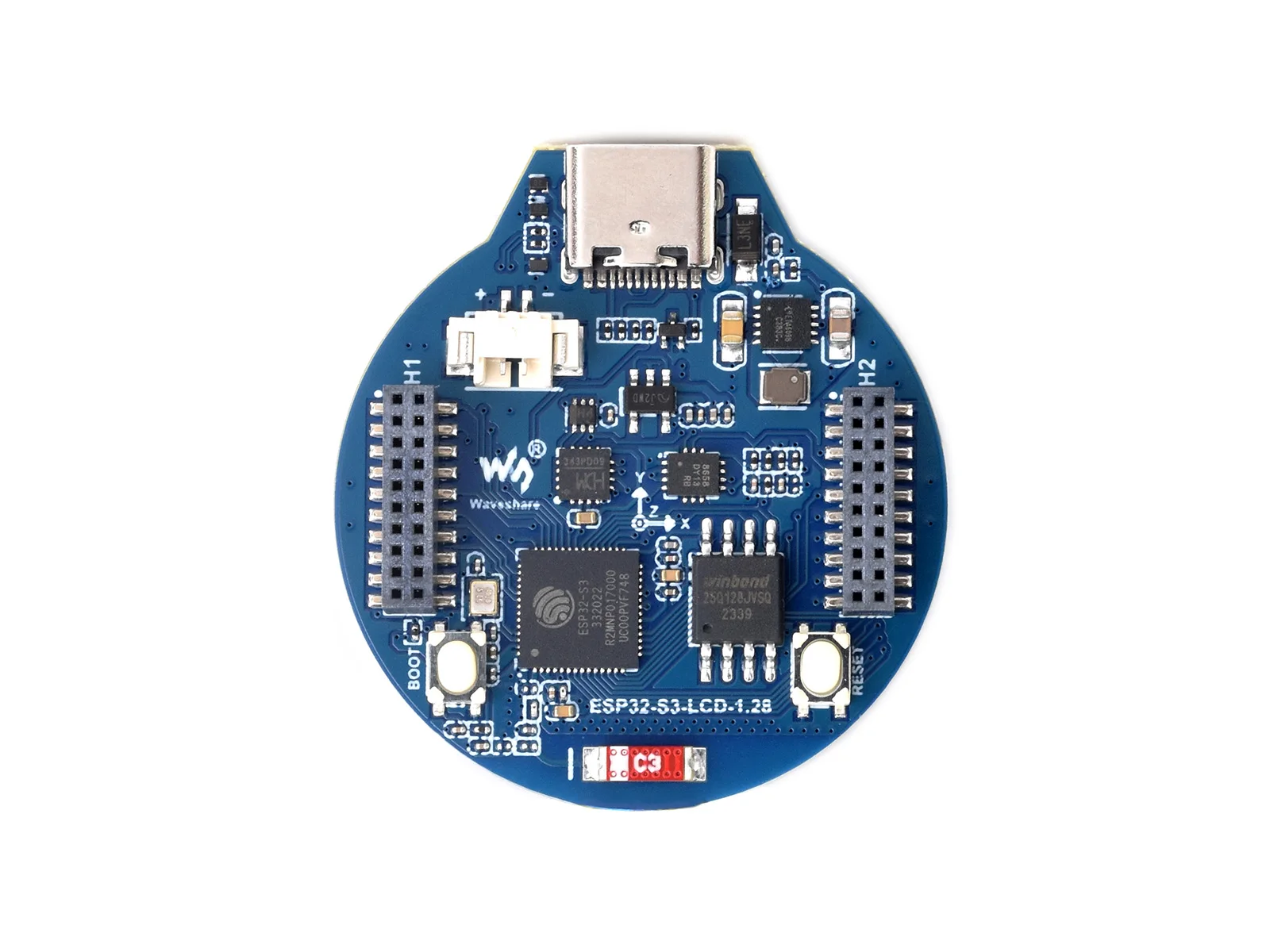 ESP32-S3 płyta rozwojowa, 32-bitowy dwurdzeniowy procesor LX7, integruje układ sterownika wyświetlacza GC9A01, z 1,28-calowym IPS okrągłym LCD