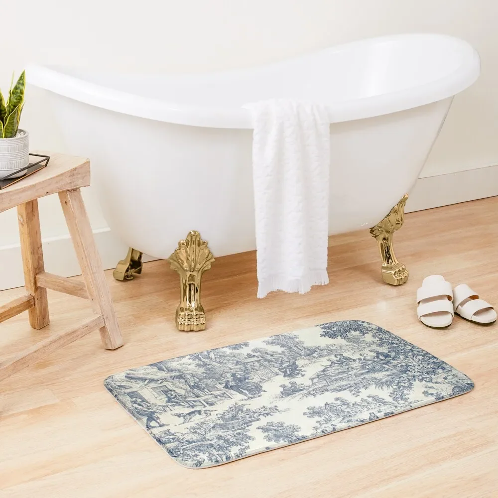 

Toile de Jouy Number 2 Bath Mat Mats For Bathroom And Toilet Kit Bathroom Mat