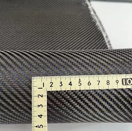 

3k 200g 2x2 real carbon fiber and metal wire mixed woven Plain twill Small size sample red blue purple and green Wire fabric