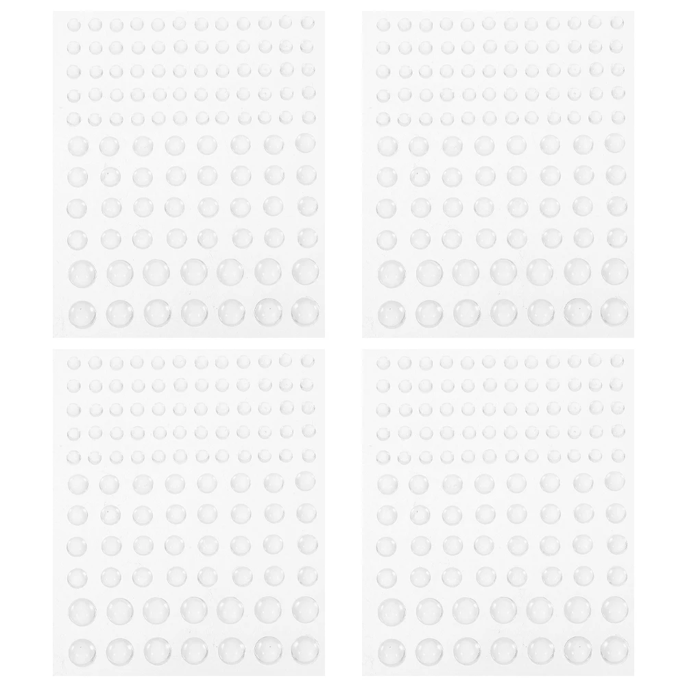 

4 Sheets Self-Adhesive Clear Embellishment for DIY Scrapbooking Cards Phone Case Decor Craft Making Accessories