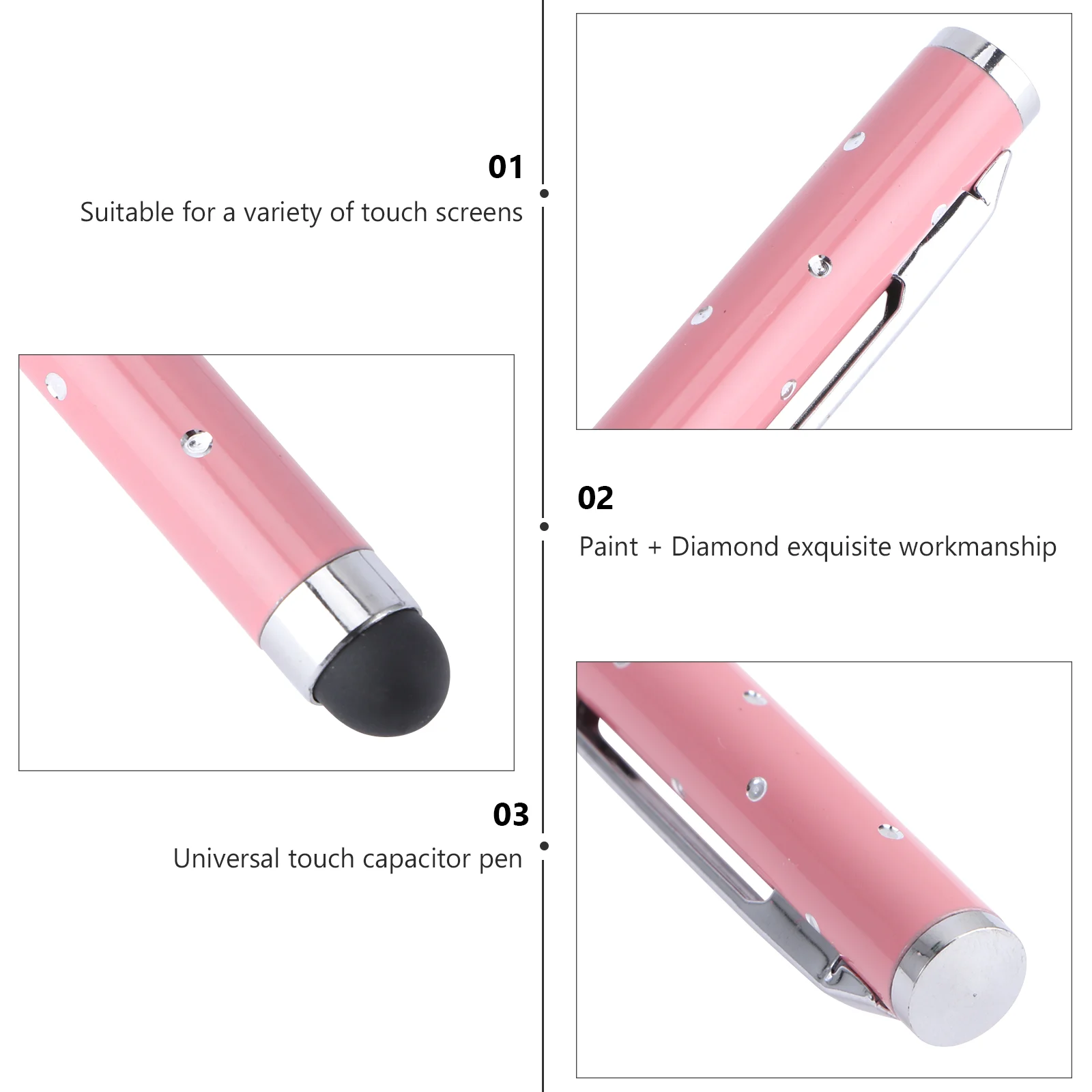 

10 Pcs Capacitive Stylus Pen Screen Touch for Phone Tablet Metal Pens for Drawing Note Taking Lightweight