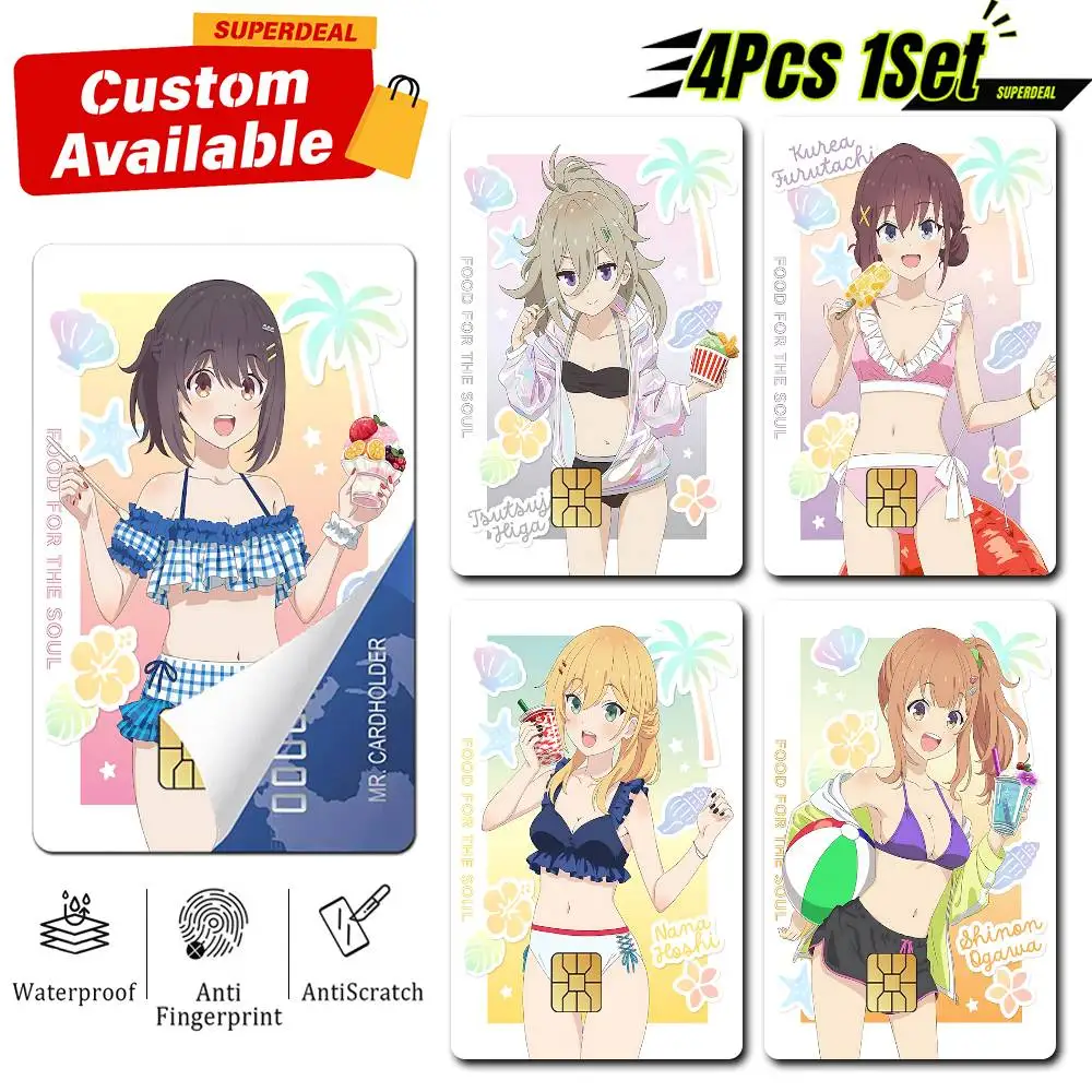 Anime Food for the Soul Official Art Card Stickers for Bank Access Protective Waterproof Film Cover Sticker Gift