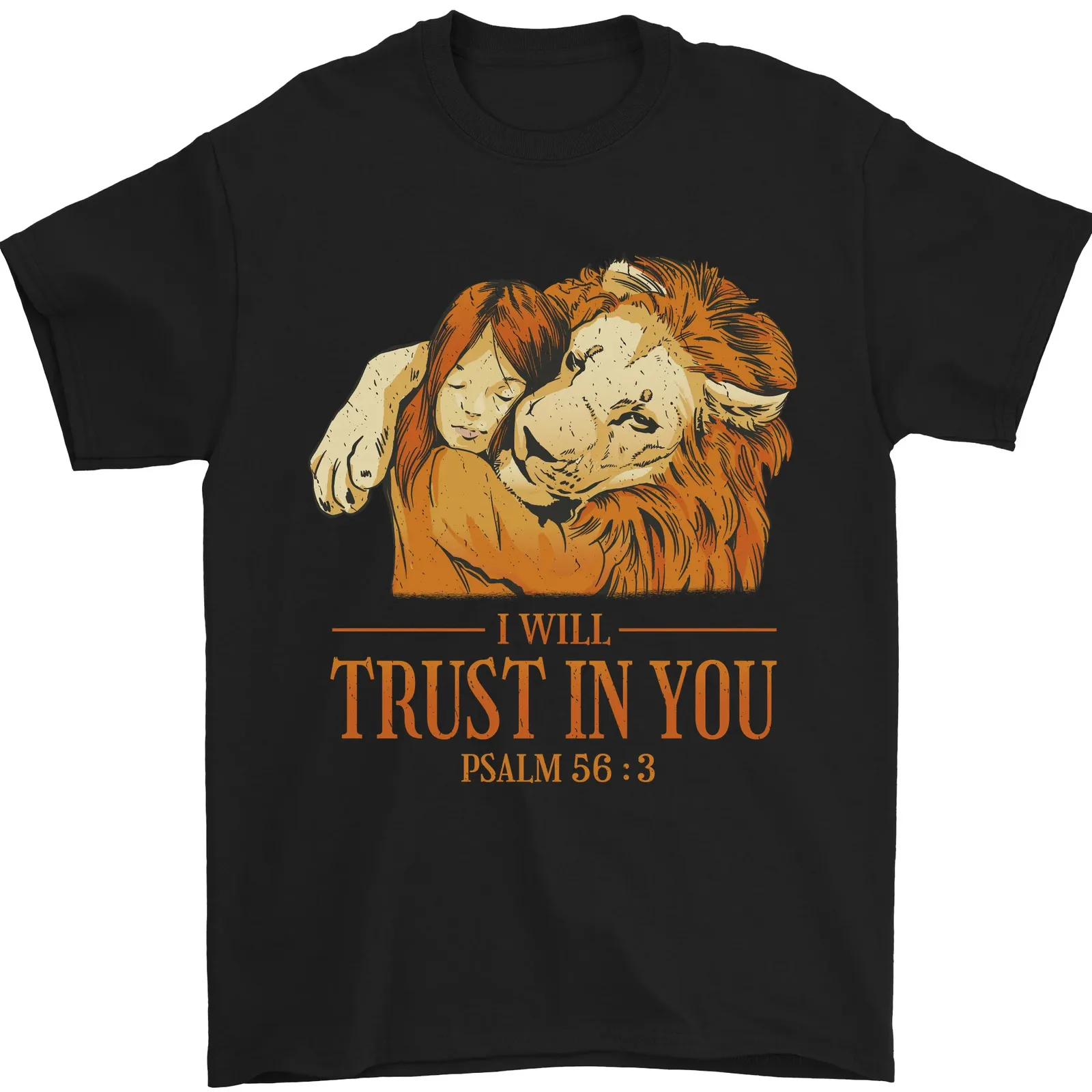 

Religion Christianity Bible Trust in Lion Mens T-Shirt 100% Cotton