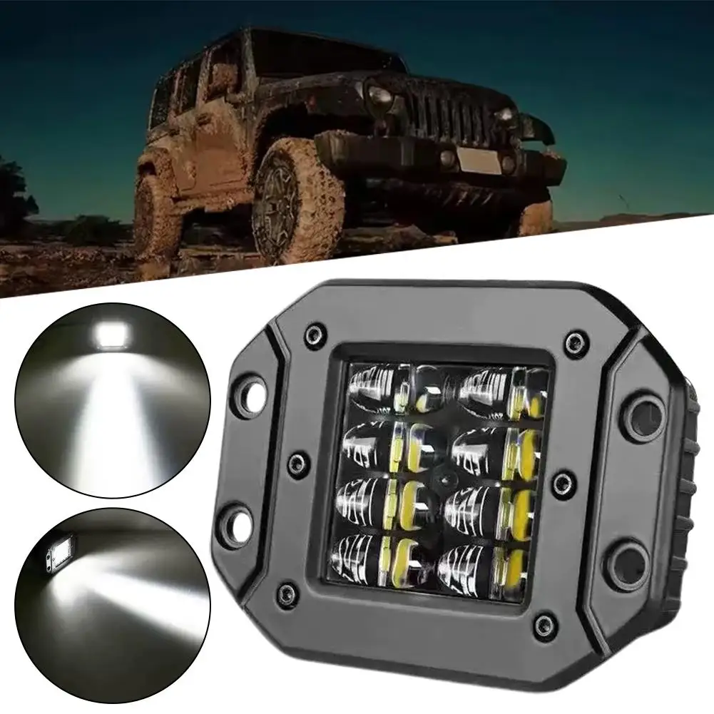 5-inch 24W 6D Lens Small Square Light Driving Fog Floodlight Off-road LED Work Light Working Spotlight Daytime Running Light