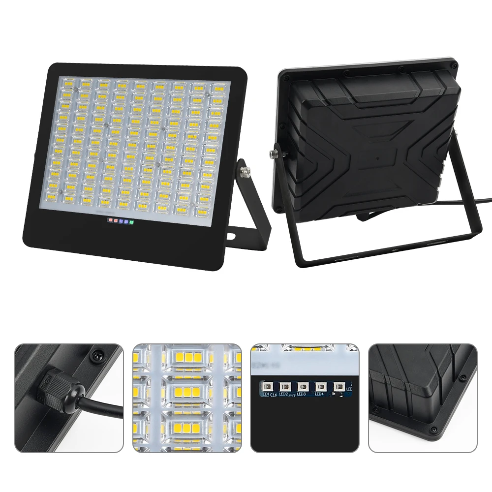 Lámpara Solar LED, reflector impermeable, foco de alta potencia, luz de jardín para patio exterior, farola de inducción con control remoto