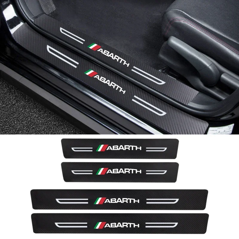 Car Door Edge Protector Stickers for Fiat ABARTH Auto Door Sill Stirps Anti Scratch Trunk Bumper Film Threshold Guards Decals