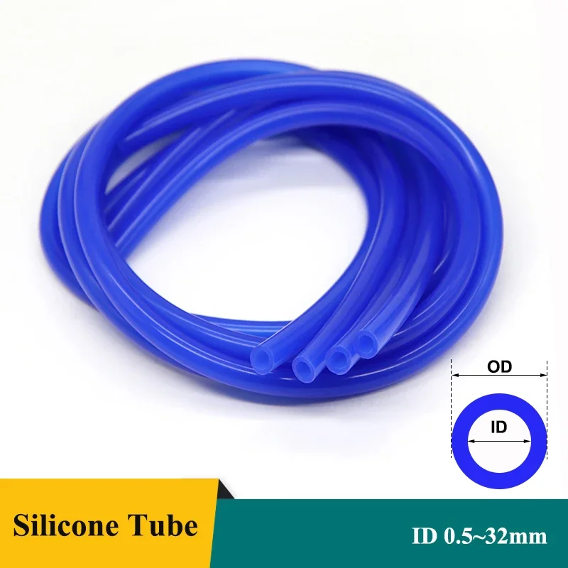 

1/3/5/10M Blue Food Grade Silicone Rubber Tube Pipe ID 0.5~32mm OD 1~38mm Flexible Aquarium Air Irrigation Garden Watering Hose