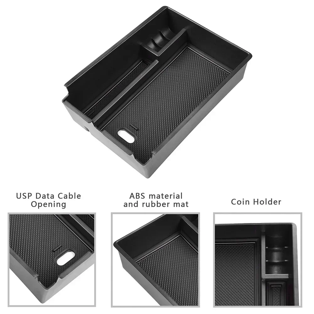 LHD Center Console Armrest Box Storage Organizer Container Tray Holder For Kia Sportage 2023 2024 NQ5 Hybrid Car Accessories