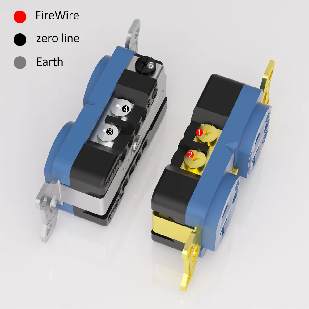 Monosaudio DP2(G)/(R) Duplex Wall AC Power Duplex Receptacles Wall Outlet Socket US AC Power จําหน่าย