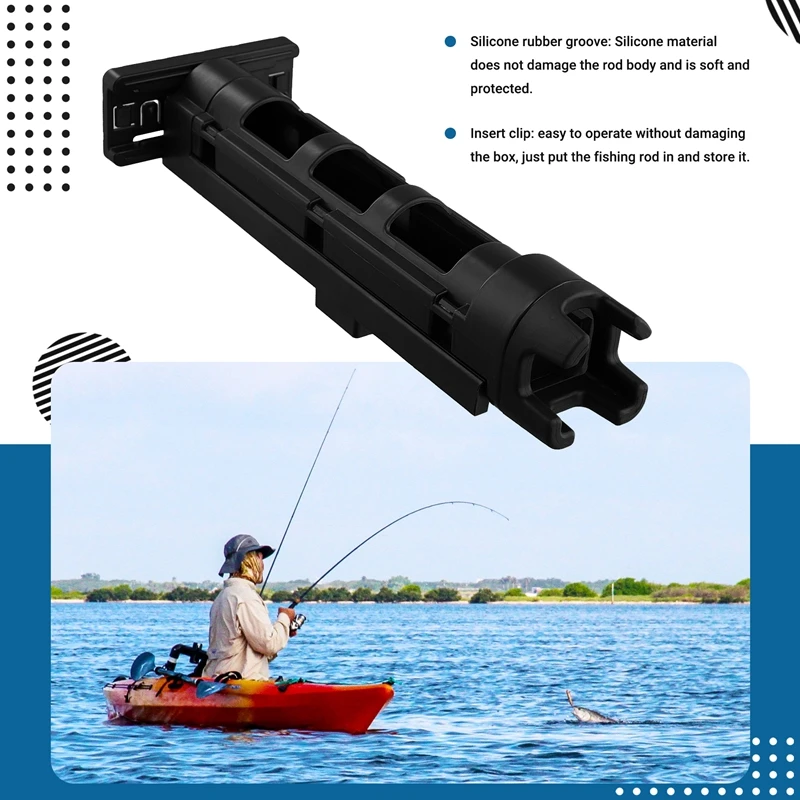 Fishing Box Rod Stand Fishing Box Rod Barrel Holder Adjustable Portable Snap Suit