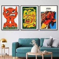 Vintage Abstract Animals Print Posters Mid Century Wall Art Canvas Painting Pictures for Living Room Bedroom Home Decor No Frame 6