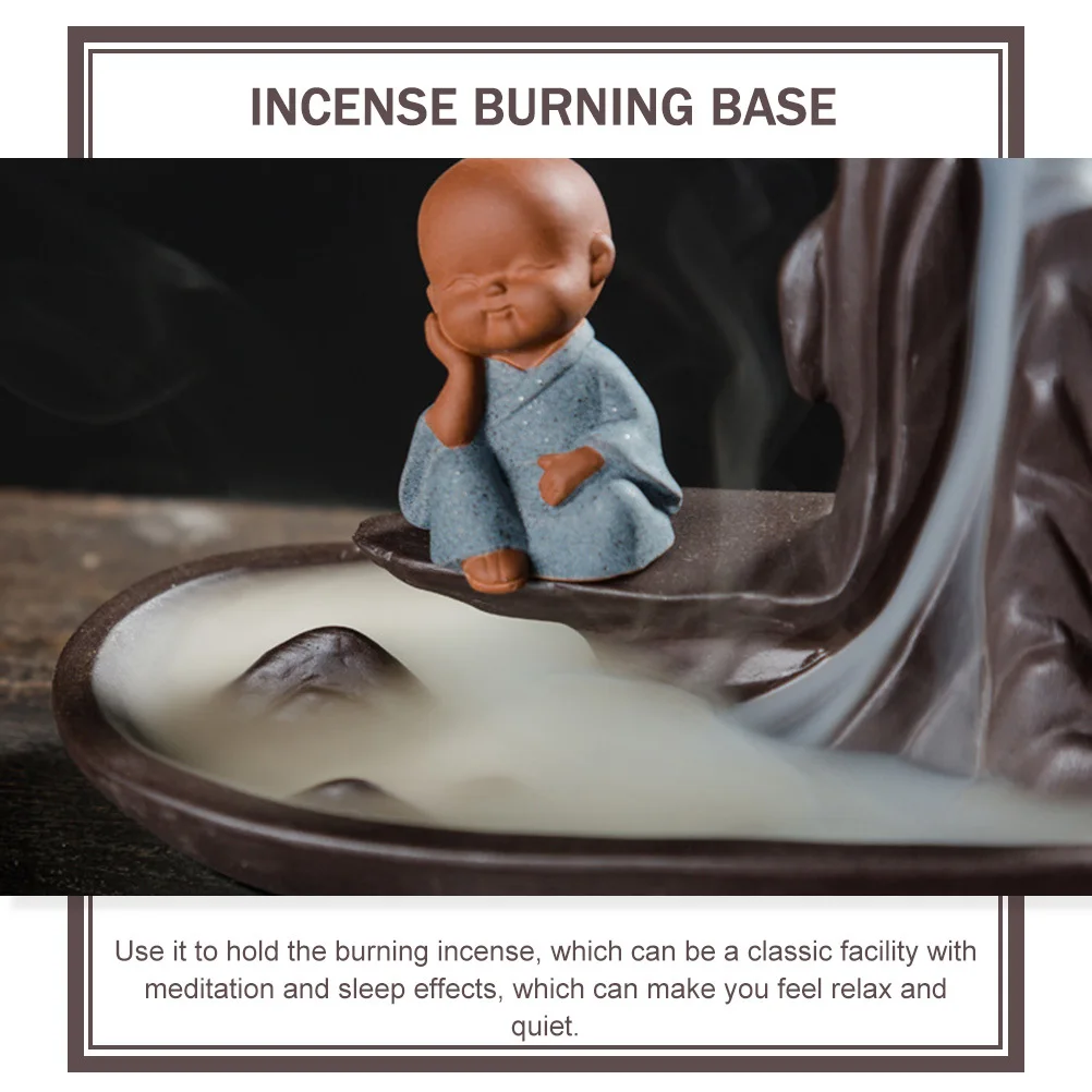 

Backflow Incense Burner Ceramic Craft Desktop Incense Holder for Home Office Zen Meditation Relaxation Decor