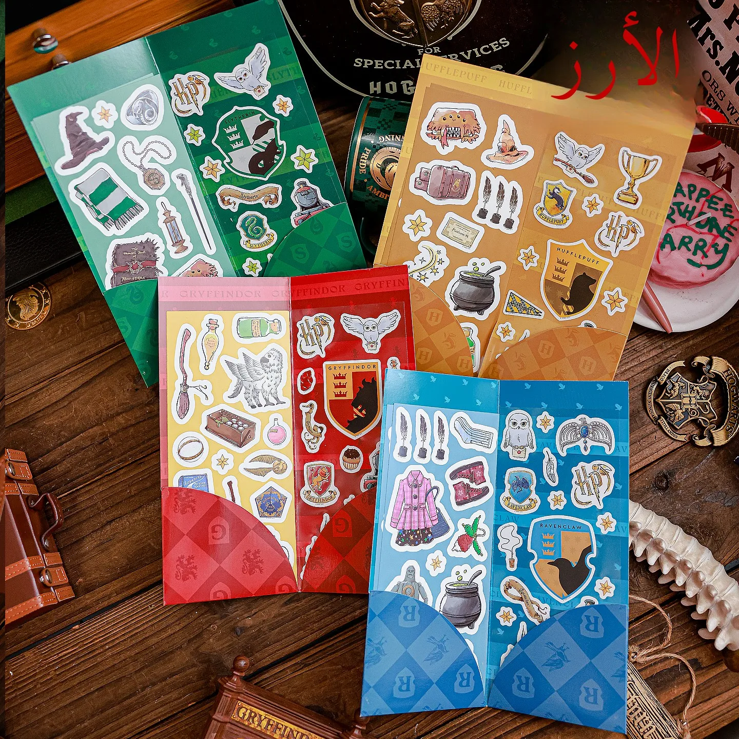 adesivos-impermeaveis-das-quatro-casas-de-hogwarts-material-decorativo-para-computador-e-scrapbooking-decalques-impermeaveis