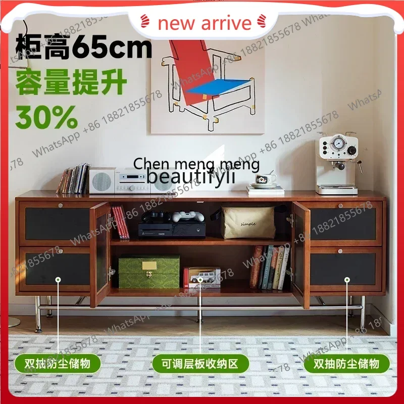 SS new styleRetro French TV Cabinet Solid Wood Storage TV Cabinet Middle Ancient Floor Cabinetss 7486 ss 7486