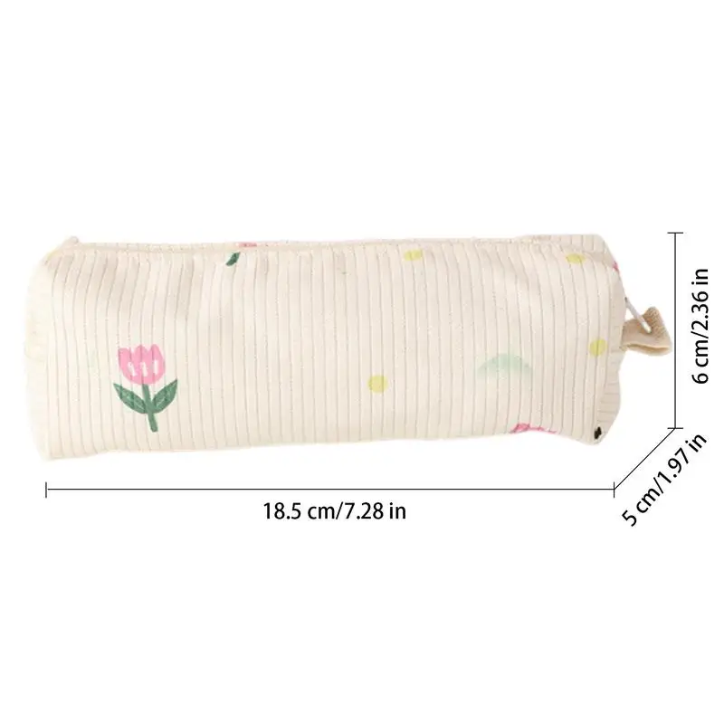 Floral Pencil Pouch Portable Zipper Pencil Pouch Small Pencil Pouch Stylish School Pencil Case Stationery Pencil Case For School