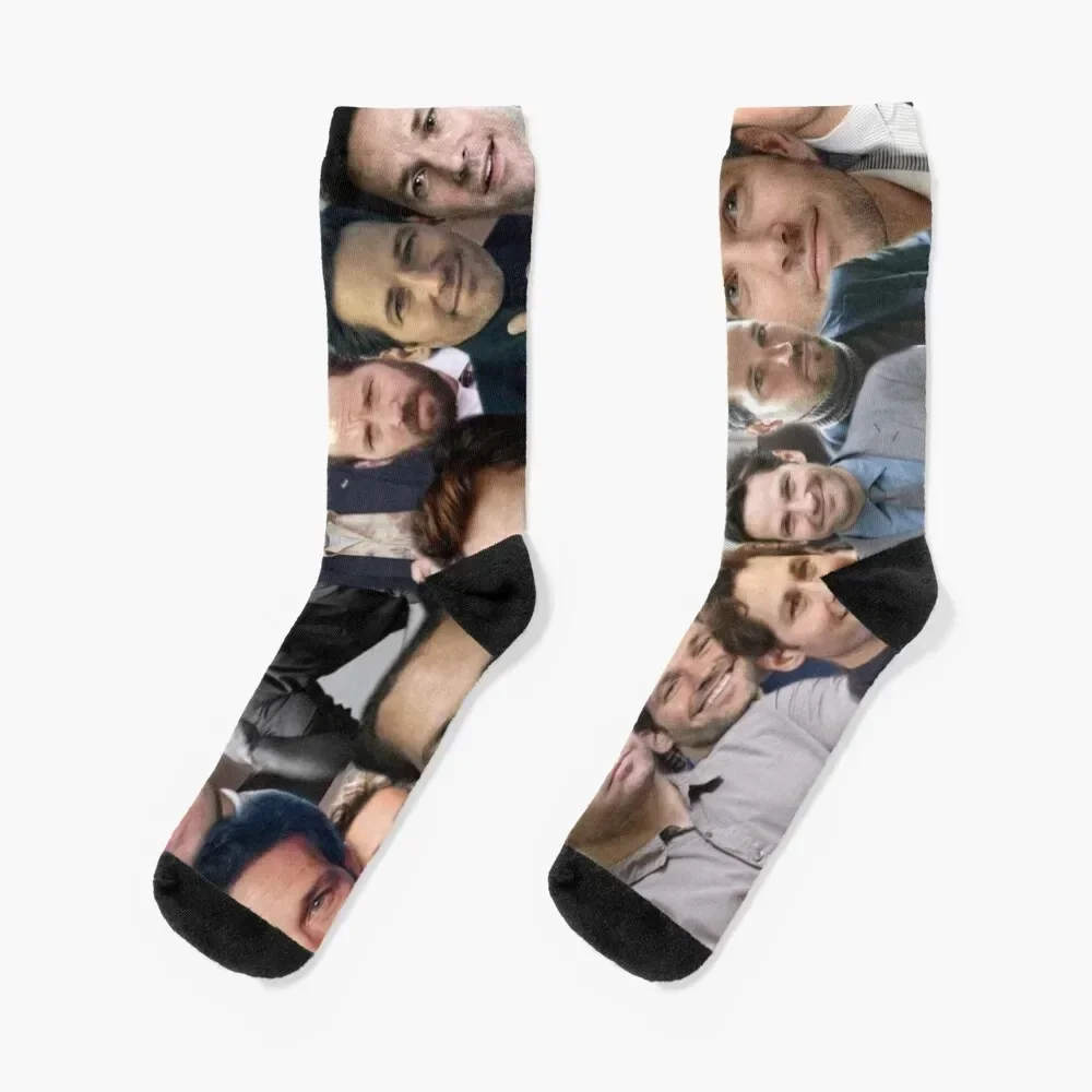 

paul rudd photo collage high quality Socks Hiking boots Wholesale soccer anti-slip floor Socks Female Men's