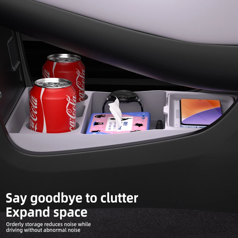 ل Roewe M7 RW M7 2025 2026 صندوق تخزين مركز مسند الذراع صندوق مخفي حامل الكأس المنظم الملحقات الداخلية #5