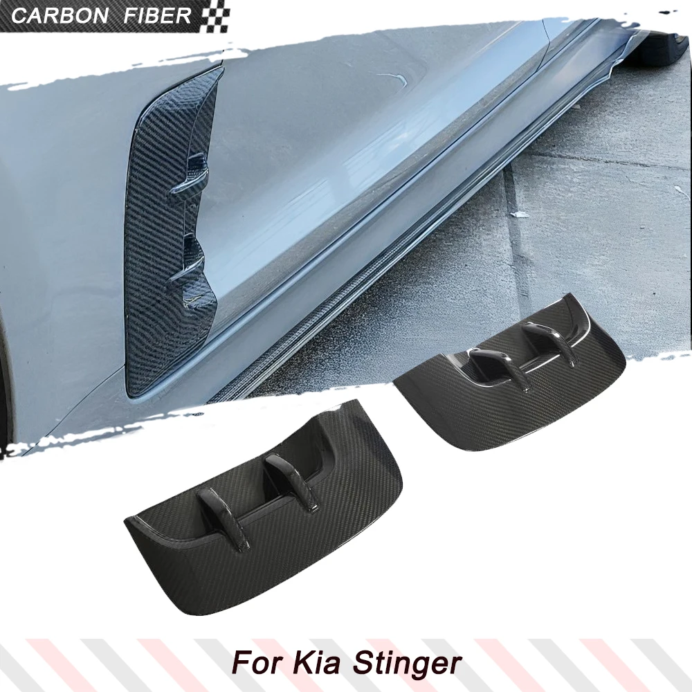 

Углеродное волокно, боковое крыло автомобиля, вентиляционное отверстие для Kia Stinger 2018-2023, боковая крышка крыла, крышка воздухозаборника, отделка бокового вентиляционного отверстия, гоночные комплекты кузова