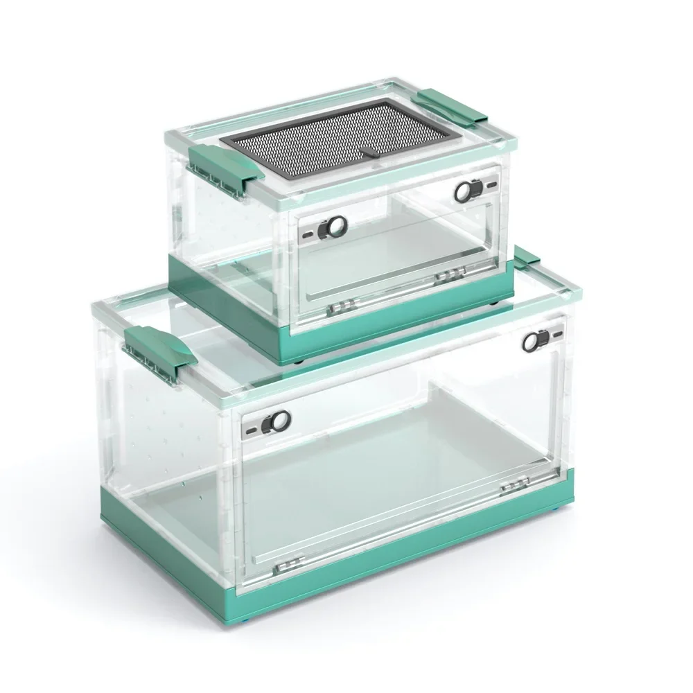 

Clear Acrylic Feeding Box Small Animal Collection Reptile Aquarium Feeding Box