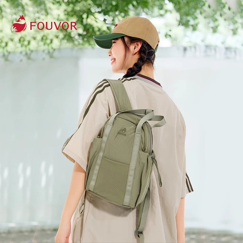 

Женский рюкзак Fouvor с несколькими отделениями, большая вместимость, водонепроницаемые подростковые молодежные школьные сумки, женская сумка на плечо 3059-11