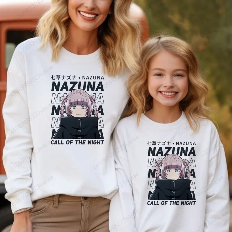 

Nazuna Nanakusa Japan Anime Call of The Night Yofukashi No Uta Funny Printed Hoodies Sweatshirts Cartoon Sweatshirts Children