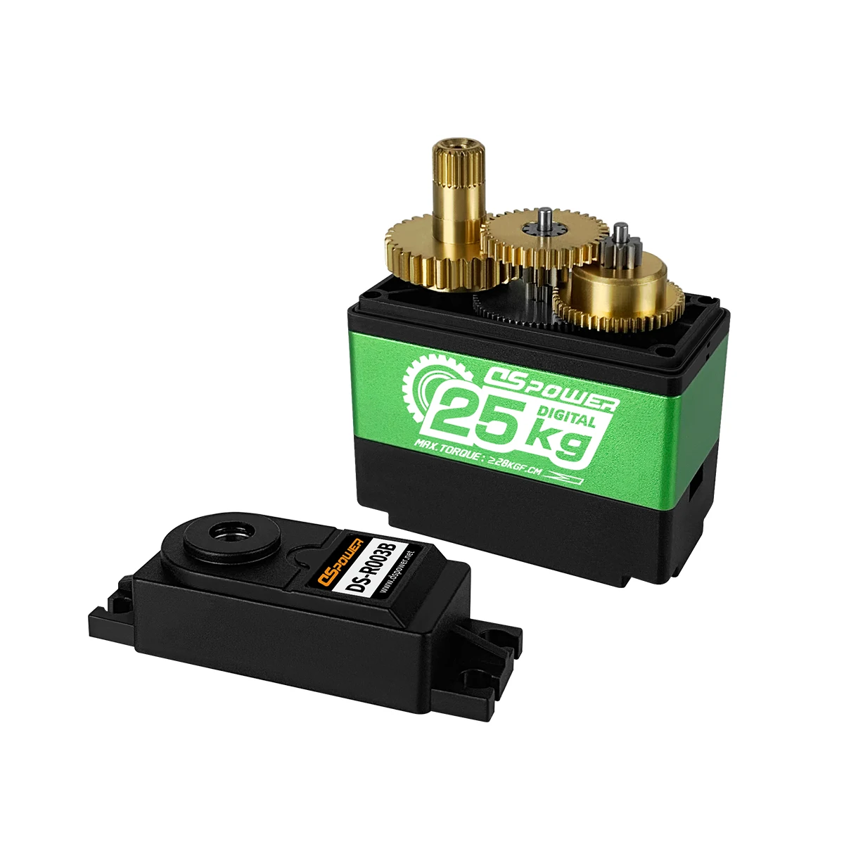 Dspower 25kg 35kg metal engrenagem digital servo 180/300 graus metade caixa de alumínio para 1/8 1/10 rc carro robô wltoys scx10 trx4 rastreador