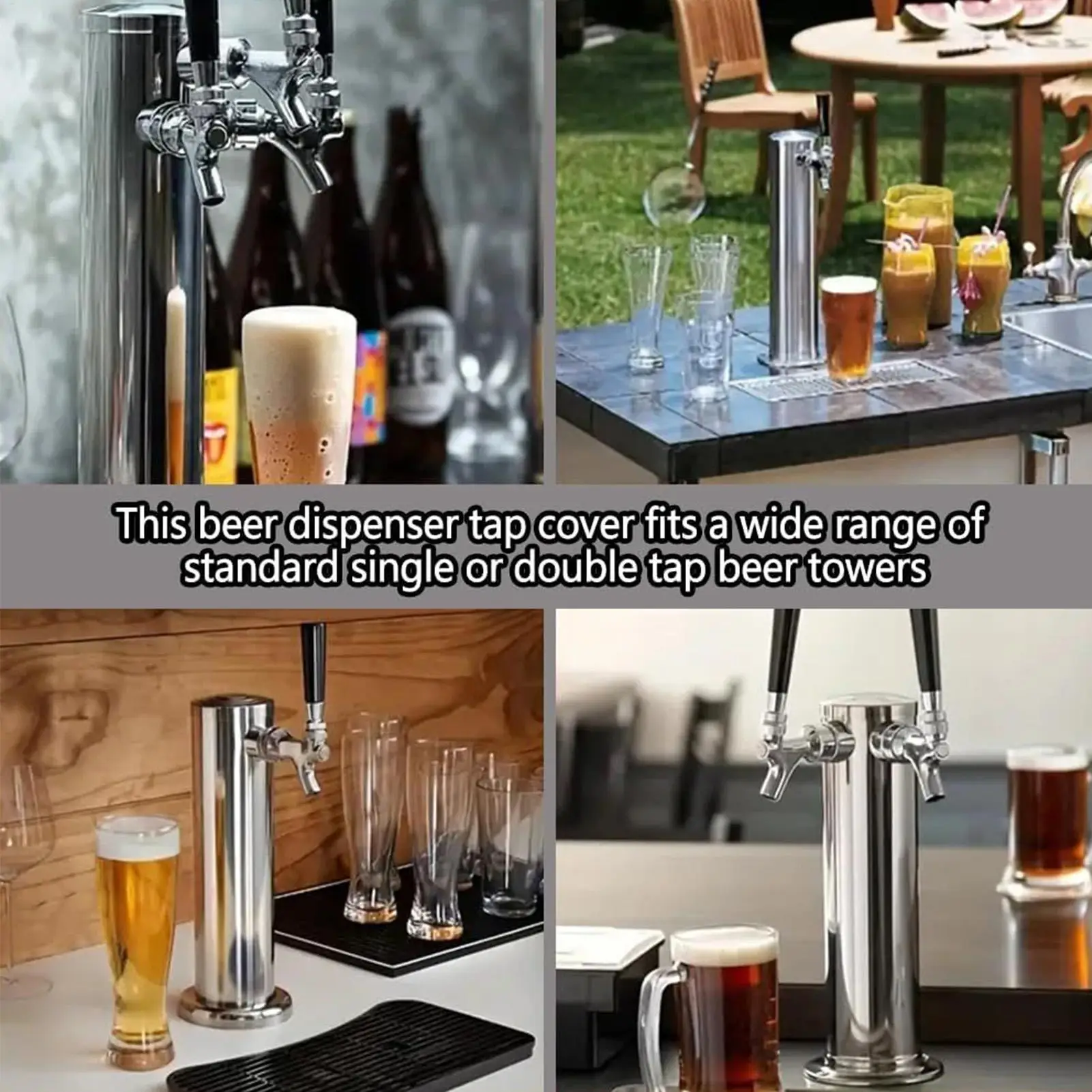 Beer Tower Cover UV-Resistant Weather Proof Protective Sleeve Beer Tap Tower Insulation Sleeve For Bar Picnic Bbq Yard Outdoor