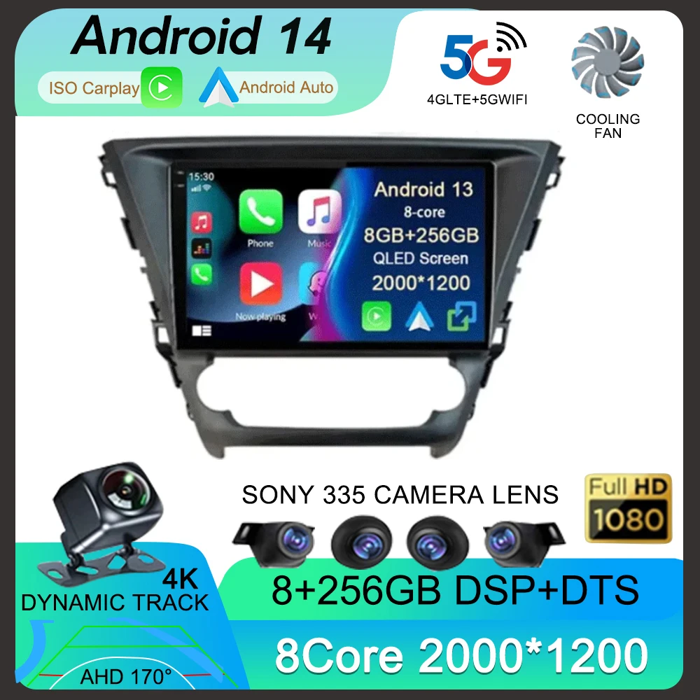 

Автомагнитола Carplay для Toyota Avensis, мультимедийный проигрыватель на Android 14 с поддержкой Wi-Fi и камеры 4G 2018 и сенсорным экраном