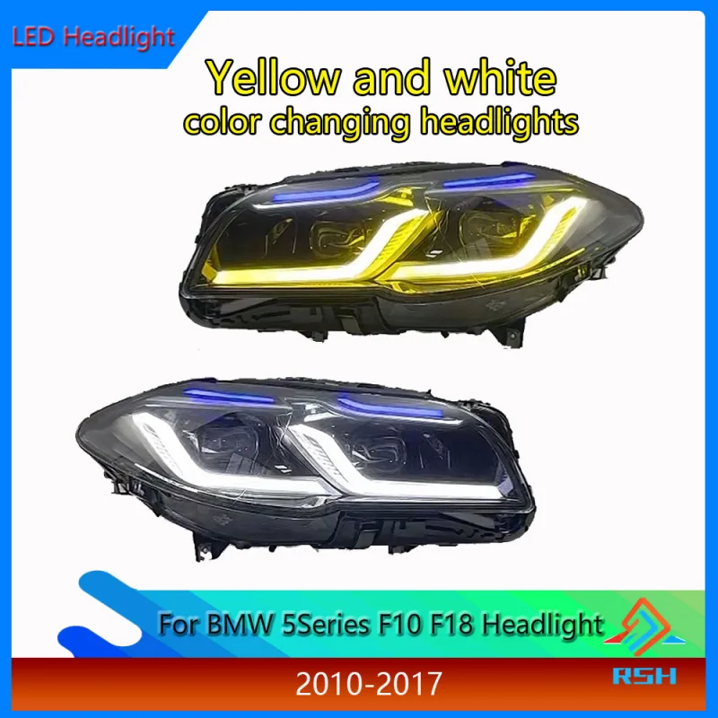 

For BMW 5 Series F10 F18 2010-2017 Models Modified Headlight Assembly Upgrade To The G38 M Performance Style Car Front Lamp