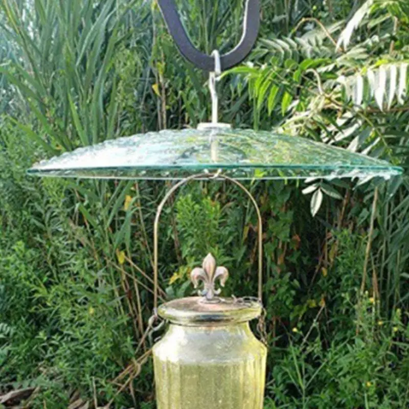 G99A Hanging Bird Feeders Rain Cover 33cm Clear Dome Rain Cover Umbrella Outdoor Rain Protectors for Feeding Station