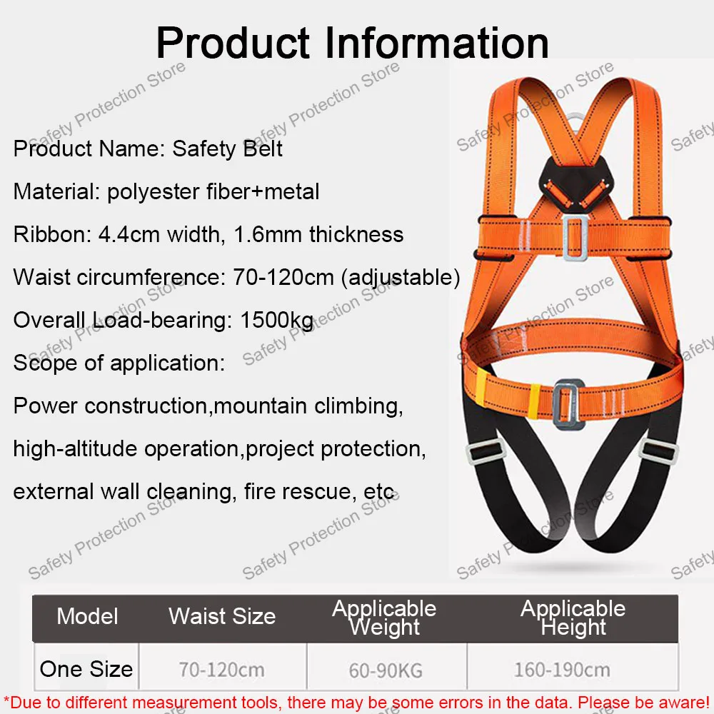 Five-point High Altitude Work Safety Belt Full Body Safety Harness Outdoor Climbing Training Construction Protective Equipment