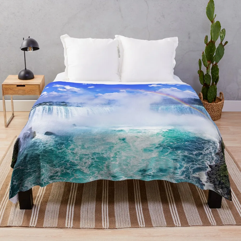 

Beautiful Niagara Falls Ontario Canada landscape Throw Blanket warm winter heavy to sleep Blankets For Baby Blankets