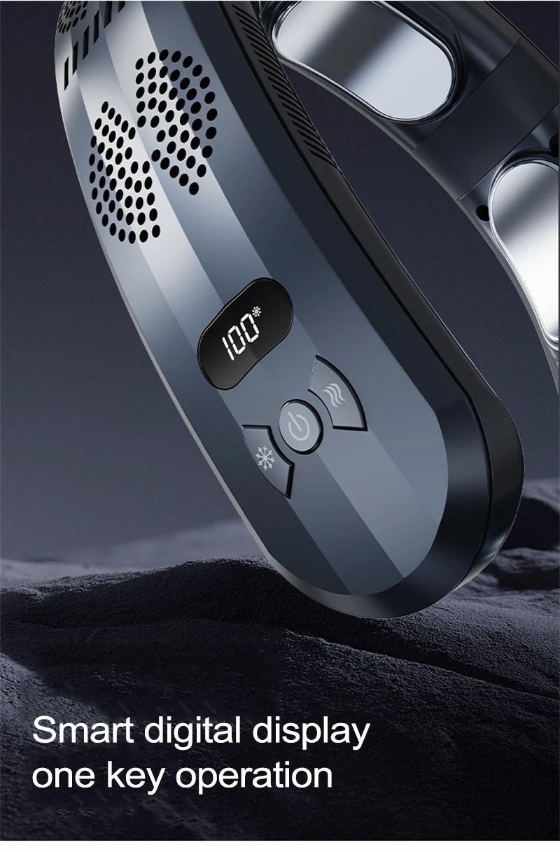 مروحة الرقبة الصغيرة المحمولة مروحة الخالية من الشفرة USB قابلة للشحن المشجعين معلقة بدون أوراق تبريد الهواء المشجعين يمكن ارتداؤها حول الرقبة